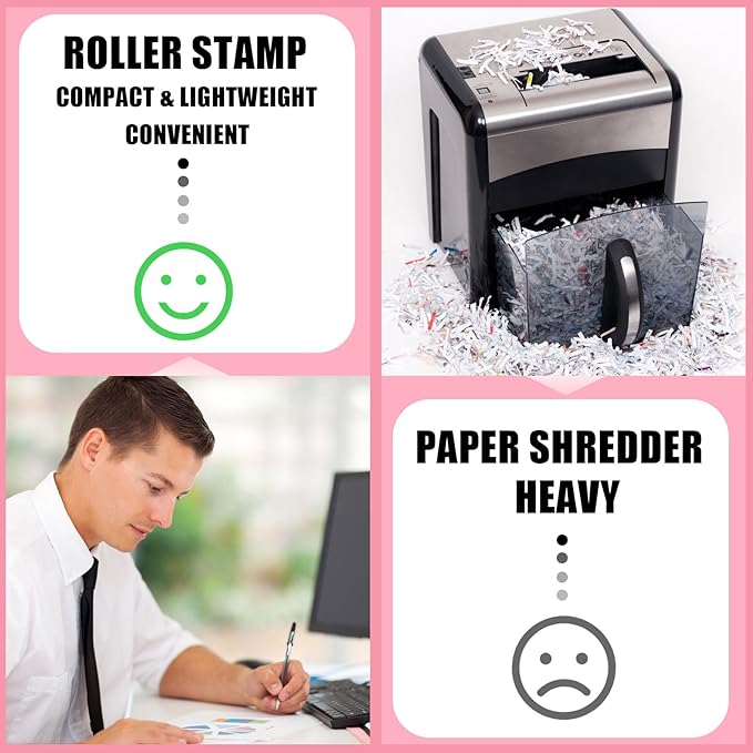 Nezyo 2 Pack Identity Protection Roller Stamp Identity Theft, Confidential - Image 7