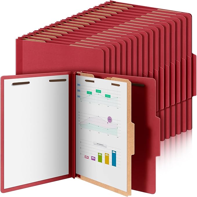 Skyygemm 36 Pcs Classification Folders Letter Size, 1 Divider Pressboard File by Skyygemm