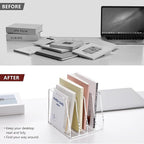 SANRUI Acrylic File Organizer, Compact Desk Organizer - Image 7