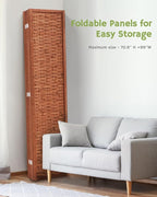 JOSTYLE 6ft Folding Privacy Screens 5-Panel Freestanding Room Dividers - Image 5