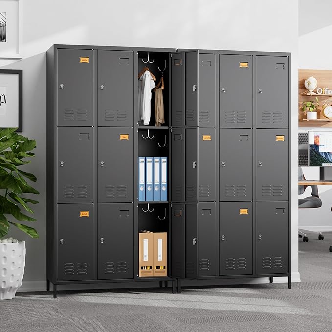 SUPEER 9 Doors Metal Lockers for Employees - Image 2