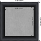 Amanti Art Black Framed Magnetic Board 15x15 X-Small Vision Board - Image 4