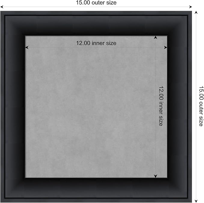 Amanti Art Black Framed Magnetic Board 15x15 X-Small Vision Board - Image 4