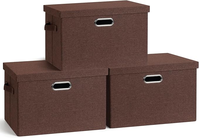 Graciadeco Large 17" 36 Quart Collapsible Stackable Storage Bins by GraciadecoStorage