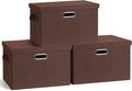 Graciadeco Large 17" 36 Quart Collapsible Stackable Storage Bins by GraciadecoStorage