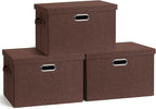 Graciadeco Large 17" 36 Quart Collapsible Stackable Storage Bins by GraciadecoStorage