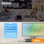 Kuntine.B Wall File Organizer Office Hanging Magazine Holder Wall File Organizer - Image 3
