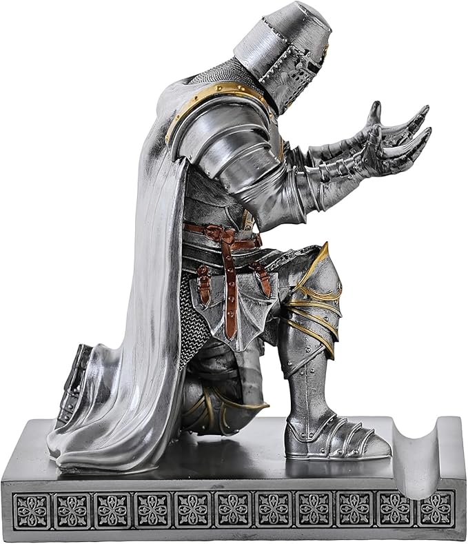 NCQIXIAO Medieval Templar Vanguard Officer Knight Pen Holder Pen Stand Desk - Image 9