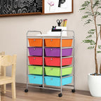 GOFLAME 10-Drawer Rolling Storage Cart, Art Craft Storage Organizer on Wheels - Image 9