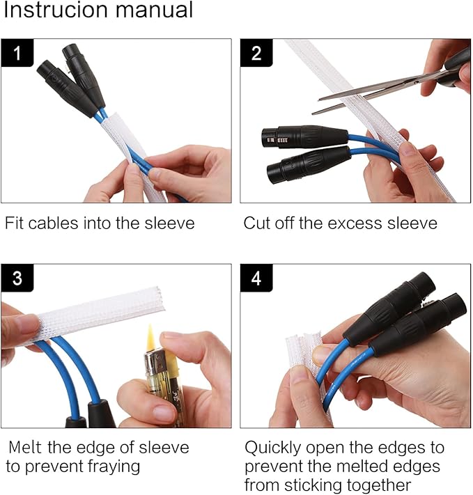 Alex Tech 10ft - 1.25 inch Cord Protector Wire Loom Tubing Cable Sleeve Split - Image 6