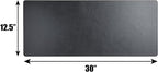 Black Leather 30" x 12.5" Keyboard/Mouse Desk Mat - Image 8