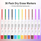 Comix Dry Erase Markers, Chisel Tip Whiteboard Markers, 36 Bulk 12 Assorted - Image 2
