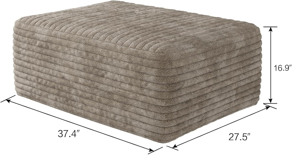 jingling 37.4" rectangle ottoman foot rest for couch shown in use