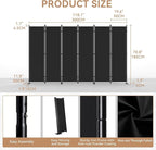 C-Hopetree 6 Panels Room Divider, 6 Ft Tall Indoor Folding Privacy Screen - Image 7
