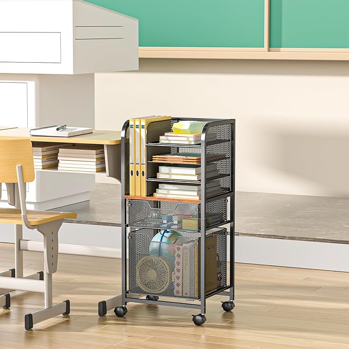 Feyejade 6-Tier Rolling File Cart - Image 6