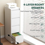 Yukimo 4 Drawer File Cabinet - Image 4
