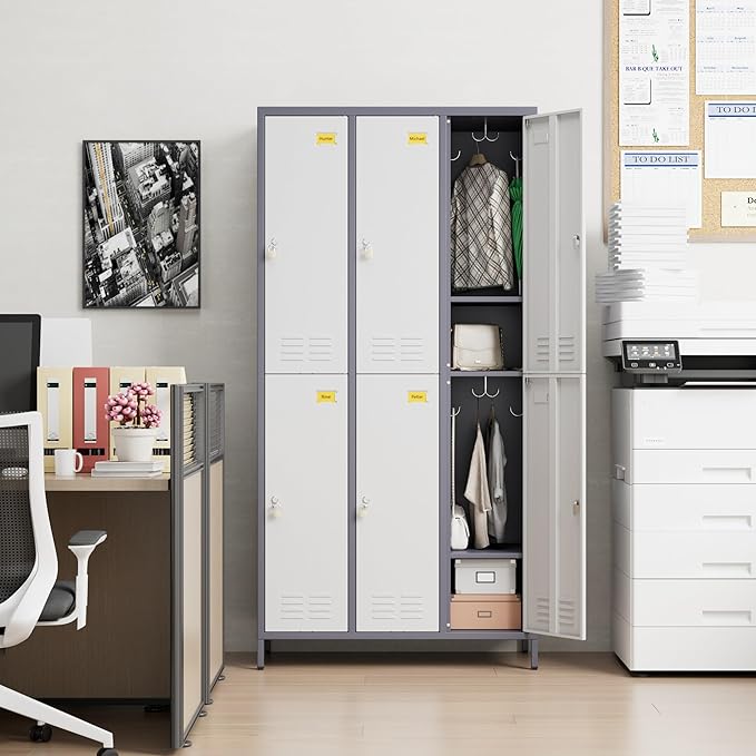SUPEER 6 Doors Metal Locker for Employees - Image 6