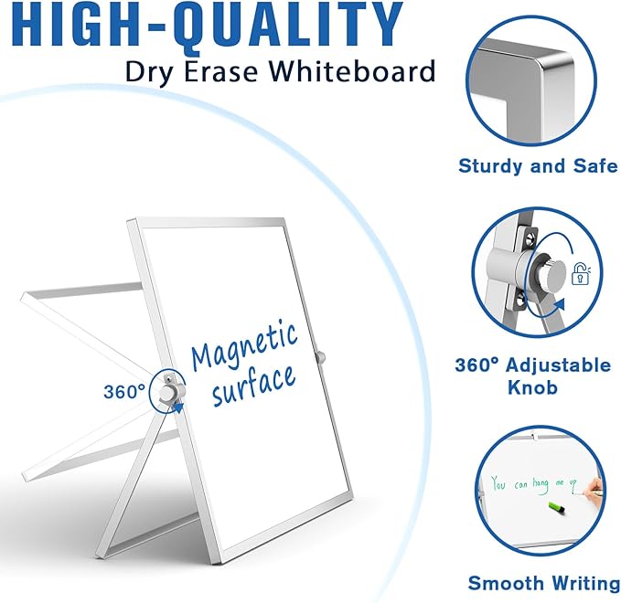 Grtard Dry Erase Magnetic White Board, Portable Small Whiteboard Set, Dry Erase - Image 3