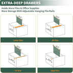 TEEALUBAN 2 Drawer File Cabinet - Image 7