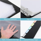 Uquelic 50-Pocket Binder with Plastic Sleeves, High-Capacity Document Organizer - Image 3