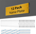 TONICE 12 Pack Acrylic Desk 2x8 Nameplate Holders, Acrylic Nameplate Holders by TONICE