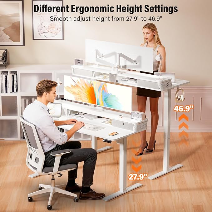 Kingant 55 x 24 Inch Electric Standing Desk - Image 4
