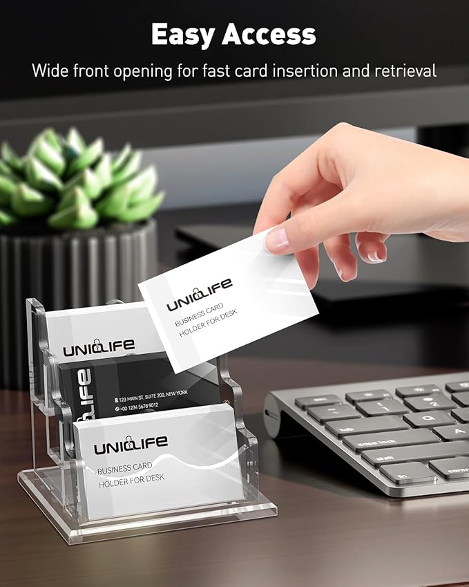 Uniclife Acrylic Business Card Holder - Image 2