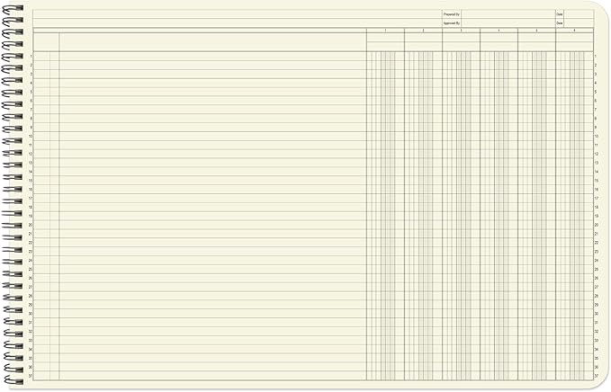BookFactory Accounting Ledger Notebook/Large 6 Column Accounting Ledger - Image 3