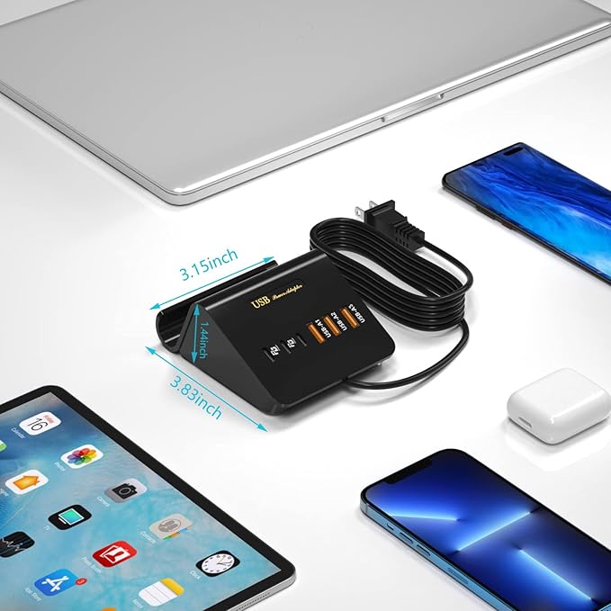 USB C Charging Station 35W, VHBW 6-Port Desktop Fast Charging Station - Image 4