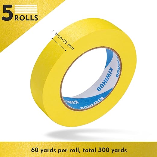 KIWIHUB Yellow Painters Tape, DIY Crafting, Decoration and School Projects - Image 2