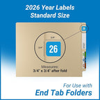 2026 Year Labels, Doctor Stuff 2026 Chart Stickers, Light Blue/White Color Coded - Image 3