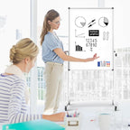 Rolling Whiteboard on Wheels, Double-Sided Magnetic Dry Erase Board - Image 6