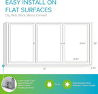 Ghent 36"x72" 3-Door indoor Enclosed Recycled Rubber Bulletin Board, Shatter - Image 5