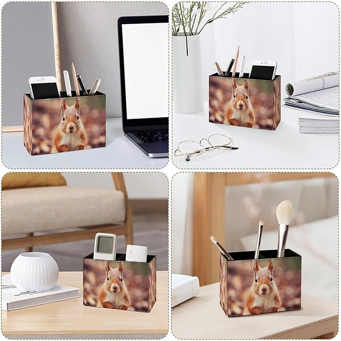 Famame Autumn Fall Squirrel Pencil Holder - Image 3