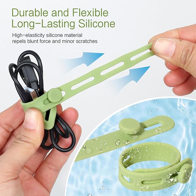 Donruby 24Pcs Silicone Cable Ties - Image 4
