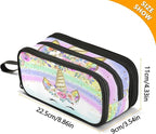 BOENLE Unicorn Rainbow Flower Pencil Case Box Boys Girls Large Pencil Pouch - Image 4