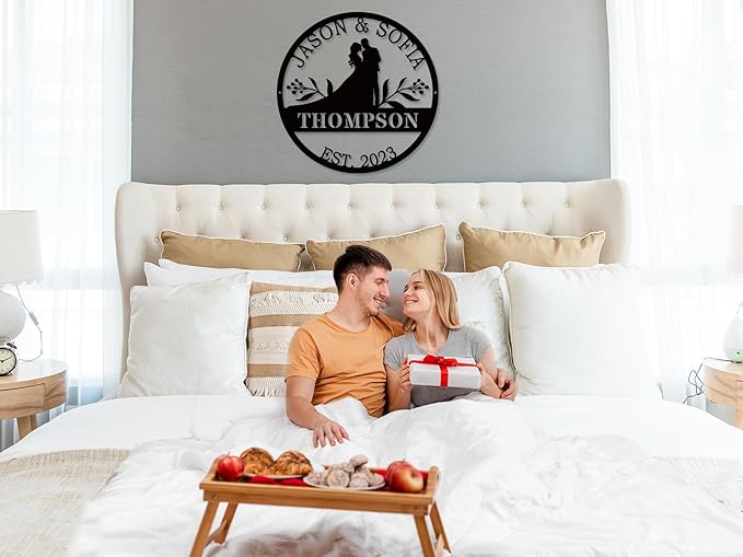 Wedding Couple Sign Metal, Personalized - Image 4