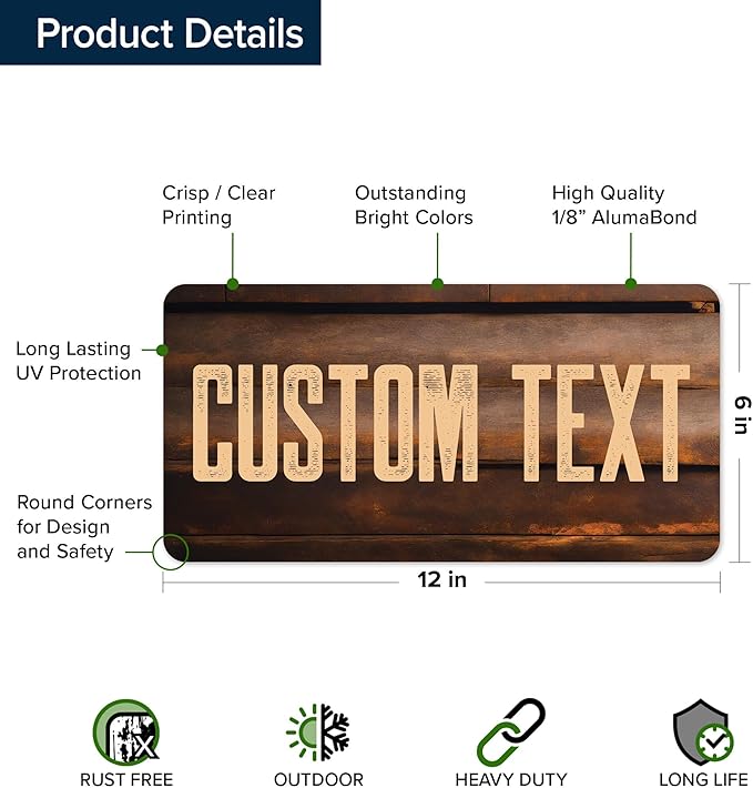 Custom Sign, Custom Street Sign, 11 Font Colors, 13 Font Styles, 4 Hole Options - Image 6