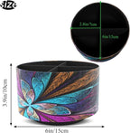 Hennaja Round Leather Art Supply Organizer, Remote Control Holder, 360 Degree - Image 2