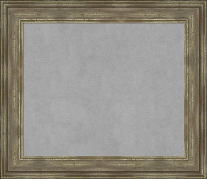 Amanti Art Grey Framed Magnetic Board 26x30 Medium Vision Board by AmantiArt