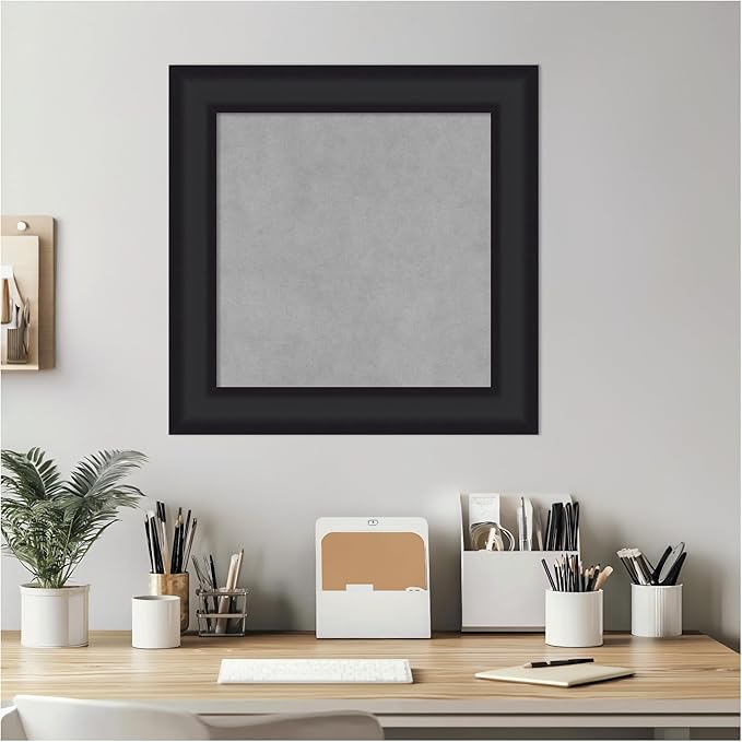 Amanti Art Black Framed Magnetic Board 21x21 Small Vision Board - Image 5
