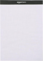 Amazon Basics Quad-Ruled Graph Paper Pad, 8.5 Inch x 11.75 Inch, 100 Sheets/Pad by AmazonBasics