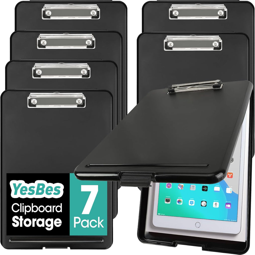 7 Pack Clipboard with Storage, High Capacity Storage Clipboard 8.5 x 11 with