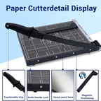 LSINBIU Guillotine Paper Cutter, 12 Sheets Capacity - Image 3
