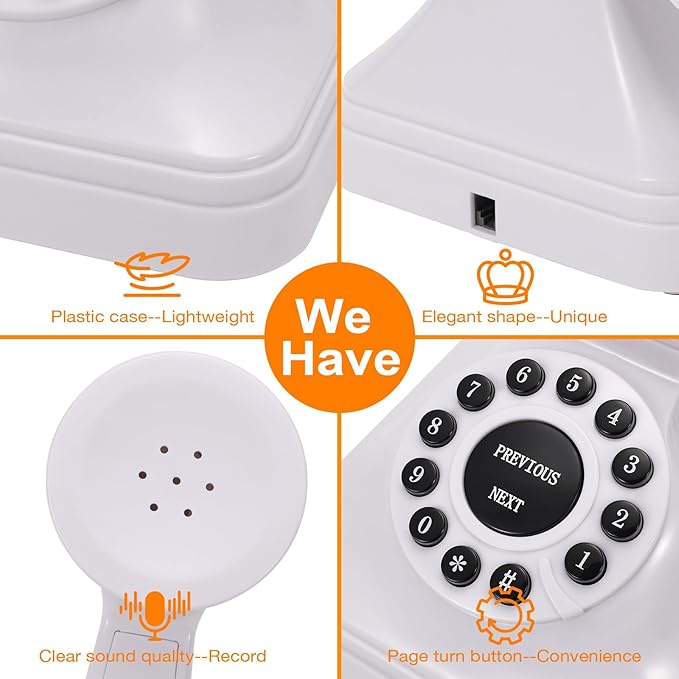 Rotkfst Guest Book Audio Wedding Phone, Record Voice Messages, Retro Guest Book - Image 4