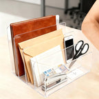 itechpanda Acrylic Mail Holder Clear File Sorter Desk Organizer Clean Desktop - Image 4