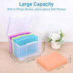 COSICS Photo Storage Box 4" x 6", Extra Large Transparent Plastic Photo - Image 2