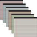 Lincia 6 Pcs 11" x 9.5" Legal Pads College Ruled Notepad Landscape Notebook by Lincia