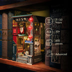Lijiang Ancient Town DIY 3D Wooden Booknook for Adults, Teens and Book Lovers, Bookshelf Insert Library Decor, Creative Gift for Family, Friends, and Elderly