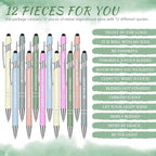 Zonon 12 Pcs Inspirational Pens Bulk Funny Ballpoint Pen - Image 2